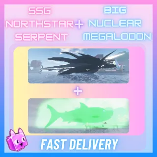 Sparkling Shiny Giant Northstar Serpent + Big Nuclear Megalodon