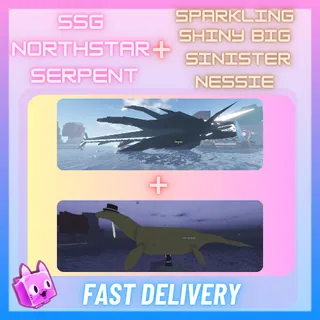 Sparkling Shiny Giant Northstar Serpent + Sparkling Shiny Big Sinister Nessie