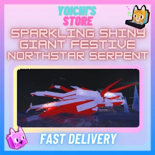 SPARKLING SHINY GIANT FESTIVE NORTHSTAR SERPENT