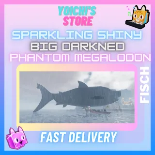 Sparkling Shiny Big Darkned Phantom Megalodon