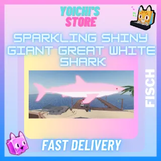 Sparkling Shiny Giant Great White Shark