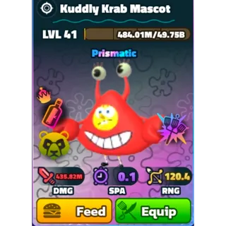 Kuddly Krab Mascot