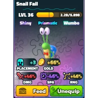 Shiny Wumbo Snail Fails Pets