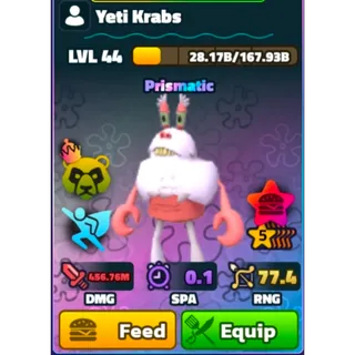 Sbtd | 5 Star Yeti Krabs