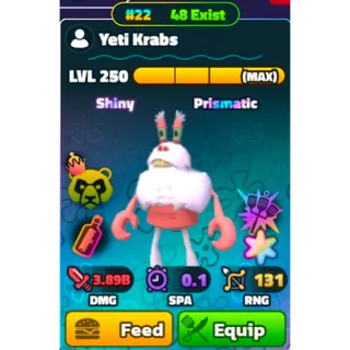 SBTD | Shiny Superstar Yeti Krabs Rainbow Serial #22