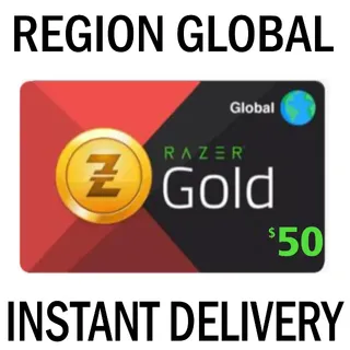 ⚡ FAST RELEASE ⚡ Razer Gold $50 USD | Global PIN
