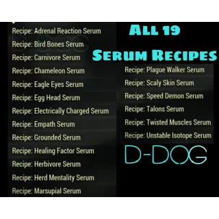 All Serum Recipes 