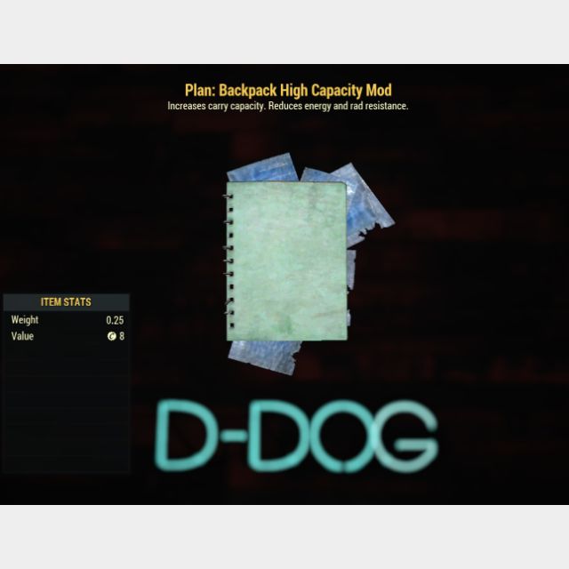 Backpack High Capacity Mod x5 Game Items Gameflip