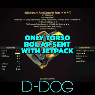 Excavator Jetpack Bolstering Sentinel Torso 