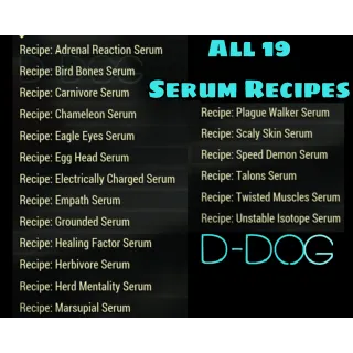 All Serum Recipes 