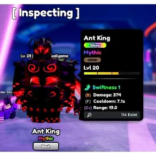 Shiny Ant king anime defenders