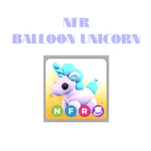 neon balloon unicorn