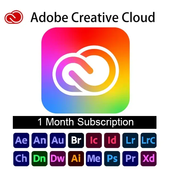 Adobe Creative Cloud All Apps - 1 Month Subscription - Design & Tools ...