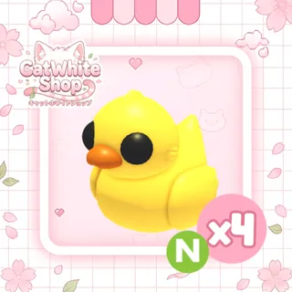 Neon Rubber Ducky x4