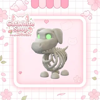 Halloween White Skeleton Dog