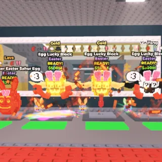 4x Egg Lucky Block Mutated (Ying Yang, Lava, Gold)