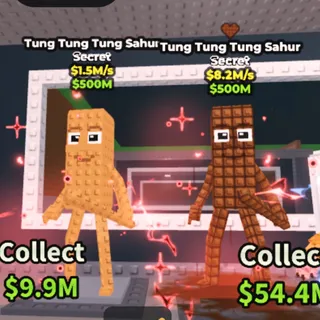 2x Tung Tung Tung Sahur | Steal a Brainrot 