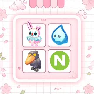 🌸 Adopt Me Bundle: Neon Stitches, Shoebill, Boohoo