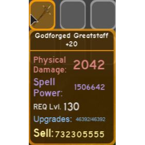Gear Godforged Greatstaff In Game Items Gameflip