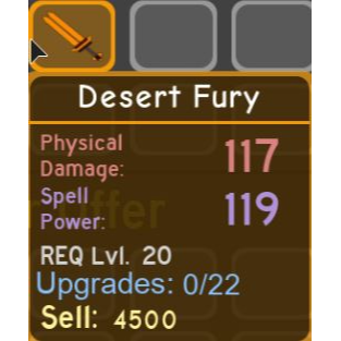 Gear Desert Fury In Game Items Gameflip - roblox fury