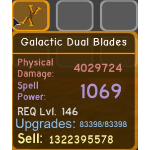 Gear Galactic Dual Blades In Game Items Gameflip - dual swords gear roblox