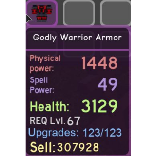 Roblox Dungeon Quest Godly Warrior Armor