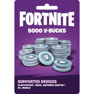 INSTANT DELIVERY 5000 FORTNITE V-BUCKS PC/MAC/SWITCH
