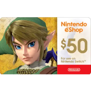 $50.00 USD Nintendo eShop