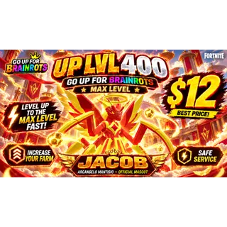UP LVL 400 | Max Level Service | $12 | GO UP FOR BRAINROTS / Fortnite