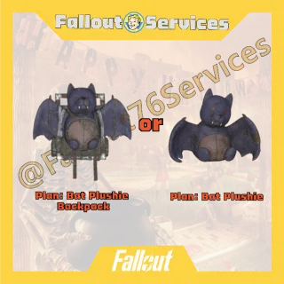 Fallout76 (PC) - Mischief Night 2025 - Any 1 of Plan: Bat Plushie/Bat Plushie Backpack