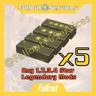 Fallout76 (PC)  - Pick Any 1/2/3/4 Star Legendary Mod x5