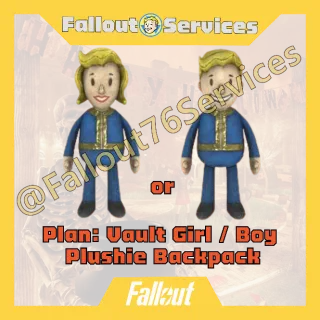 Fallout76 (PC)  - Plan: Vault Girl / Boy Plushie Backpack