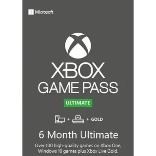 Xbox Game Pass Ultimate 6 Months | Code | Worldwide