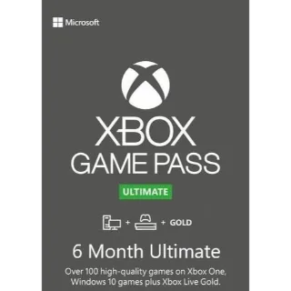 Xbox Game Pass Ultimate 6 Months | Code | Worldwide