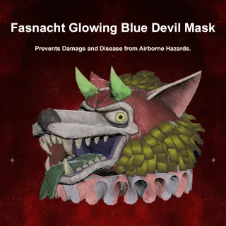 Glowing Blue Devil Mask