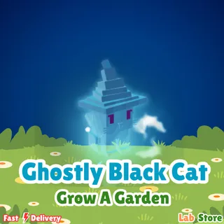 Ghostly Black Cat - GROW A GARDEN ( Pre Order ) 
