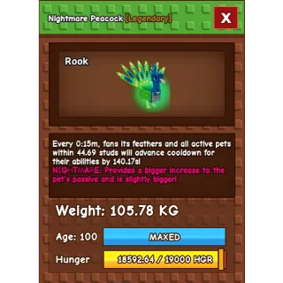 15S COLOSSAL PEACOCK 105KG