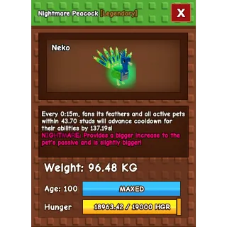 15S GODLY PEACOCK 96KG