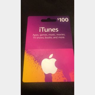 Apple 100$ App Store and iTunes Gift Card (ITUNES0114100) for sale online