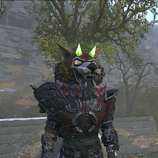 Glowing Blue Devil Mask