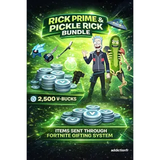 Rick Prime & Pickle Rick Bundle 2,500 V-Bucks Gift Method 