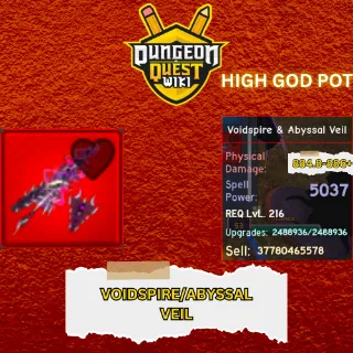 DUNGEON QUEST - VOIDSPIRE & ABYSSAL GOD POT 884.8+