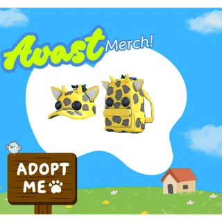 giraffe hat & giraffe backpack