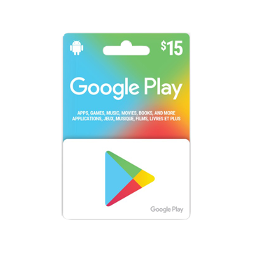 Google Play Gift Card 15 USD, Play store cards cheap