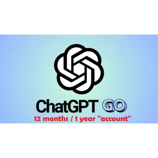 ChatGPT Go 1 Year - Private Account (Global) 12 months  🔅SPEED OFFER!🔅