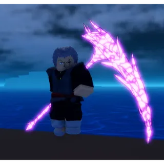 Sickle of Sorrow + black goku outfit - GPO