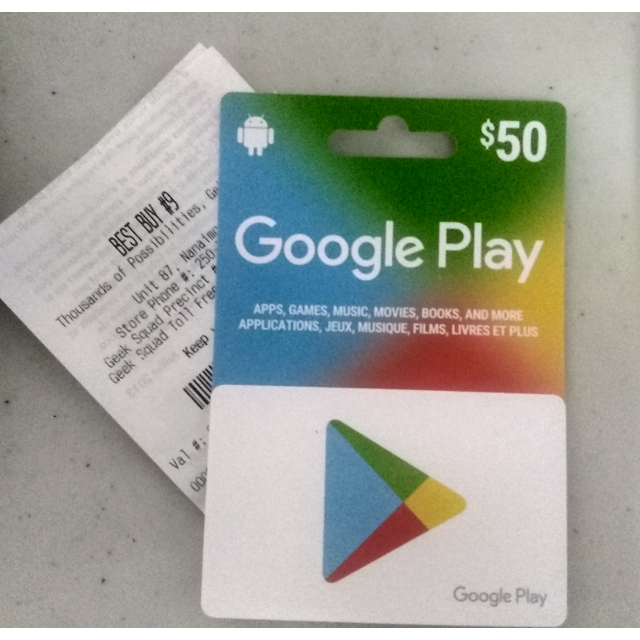 Google Play Gift Card $50, Gift Cards