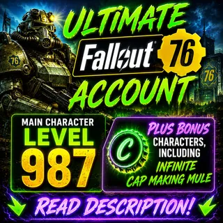 ULTIMATE FALLOUT 76 ACCOUNT level 987