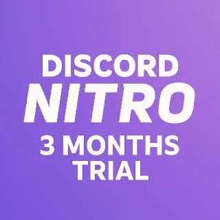 🚀 Discord Nitro 3 Months Trial - Premium Features Unlocked! 💎