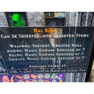 Mal rune (ROTW) non-ladder